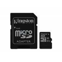 Карта памяти Kingston microSDHC UHS-I 8GB сlass10+SD (SDC10/8GB)