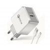 Зарядное устройство Qualcomm Quick USB Charge 3.0 + Micro USB/Type C кабель